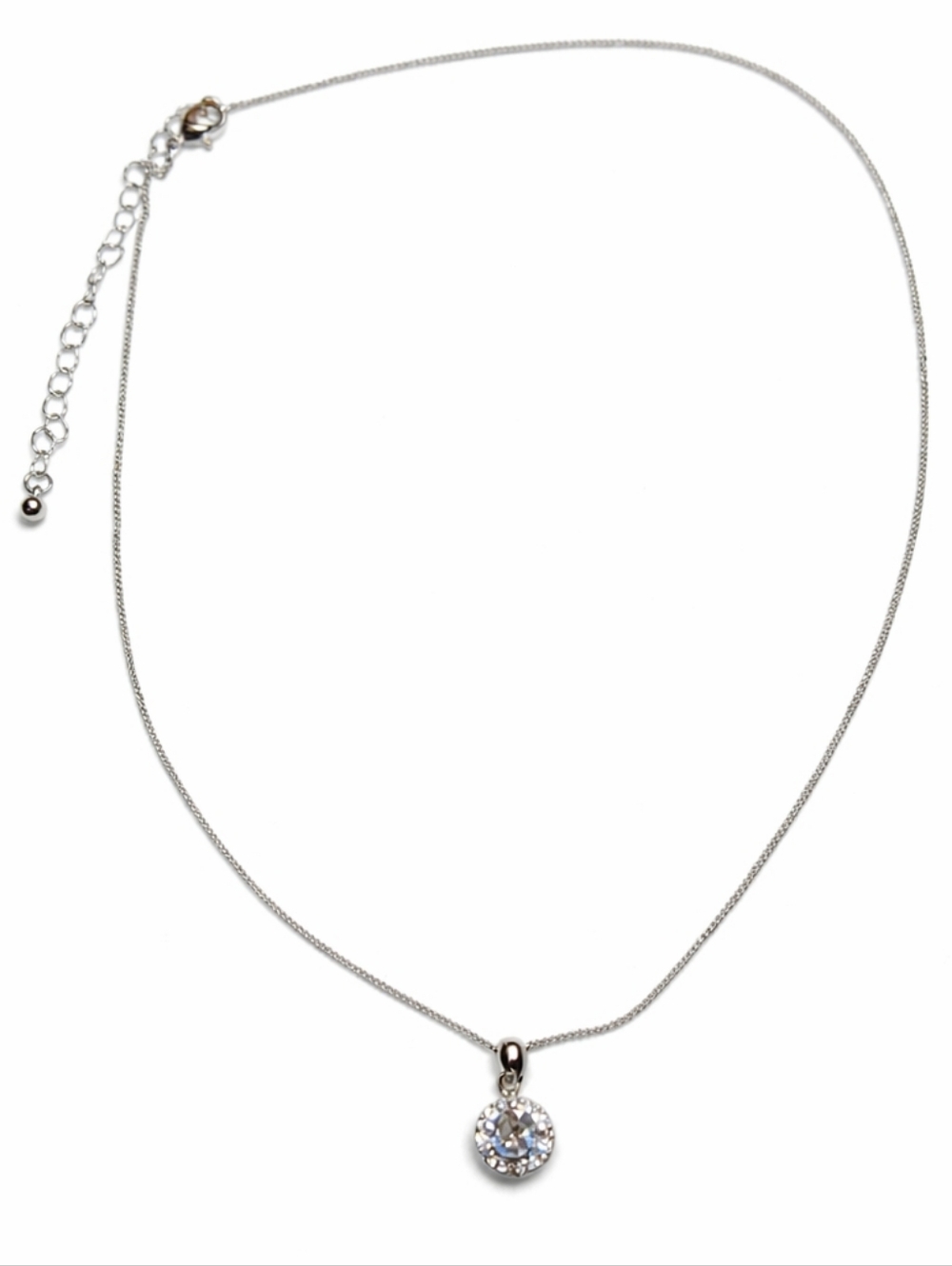 Swarovski Crystal Elements Halo Pendant Necklace | 18” + 3” Extender | NWOT - Picture 3 of 5